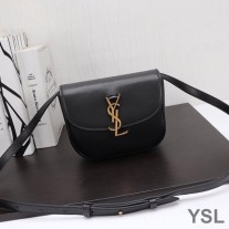 Saint Laurent Small Kaia Satchel In Smooth Vintage Leather Black/Gold