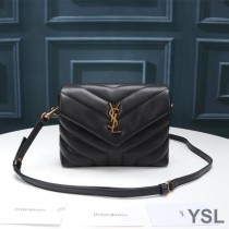 Saint Laurent Mini Loulou Toy Bag In Y Matelasse Leather Black/Gold