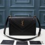 Saint Laurent Gaby Satchel In Quilted Lambskin Black