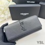 Saint Laurent Large Line Bifold Wallet In Grained Leather Black