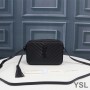 Saint Laurent Lou Camera Bag In Quilted Leather Black