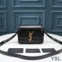 Saint Laurent Small Solferino Satchel In Box Leather Black/Gold